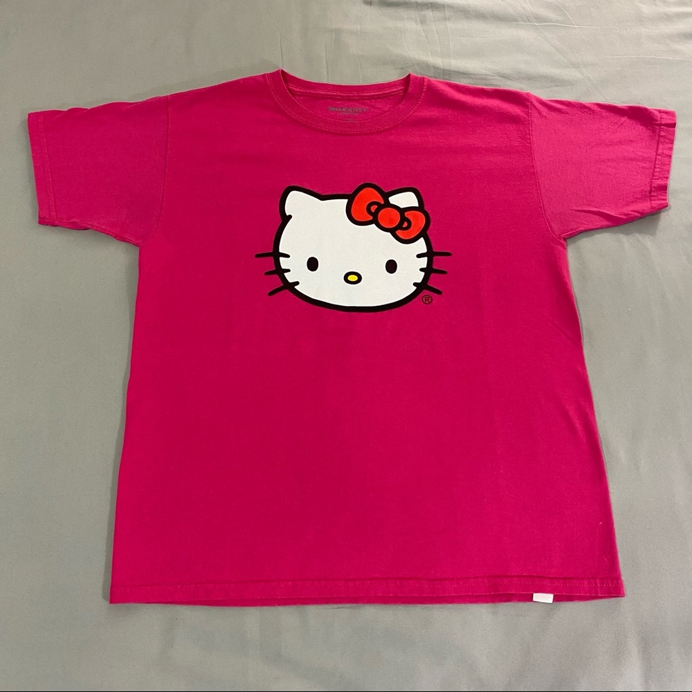 anti social social club hot pink hello kitty t-shirt womens's size extra small